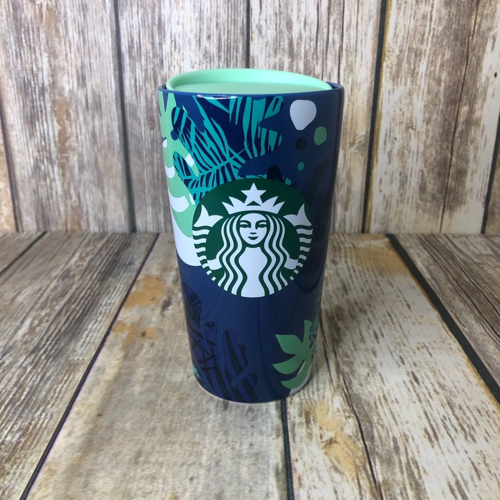 Stabucks travel tumbler 12 Oz Blue summer